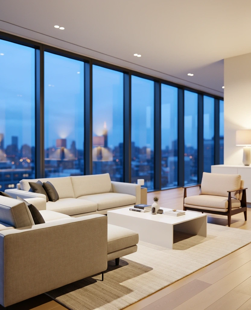 Modern luxury living space